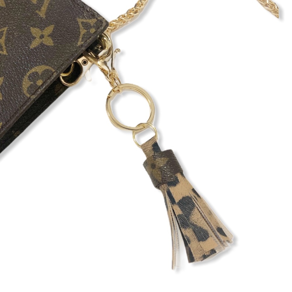 Louis Vuitton Brown Monogram Canvas Crossbody with Gold Chain - Picture 2 of 9